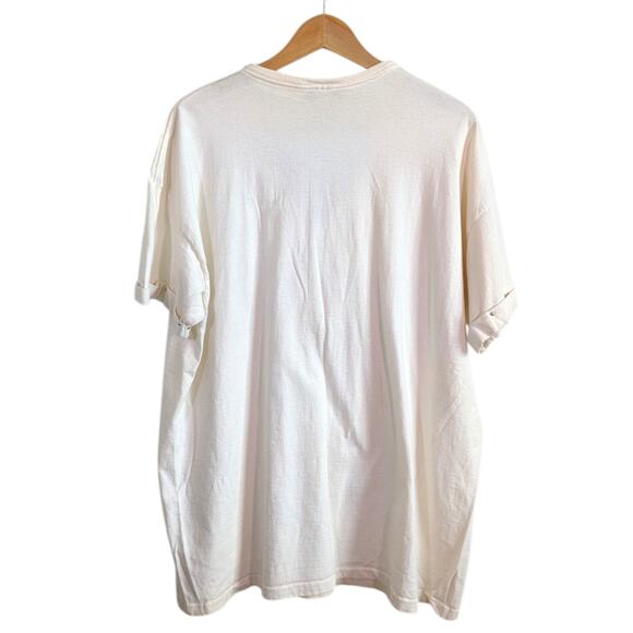 Joanie W. Vintage Southwestern Ivory White Concho Fringe Women’s Oversized Top - Picture 4 of 11